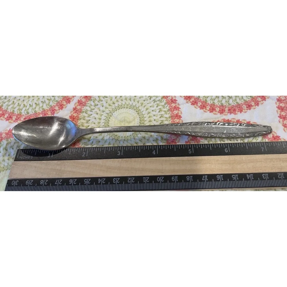Northland Oneida Love Story Stainless Flatware Ice Tea Spoons Spoon Lot Of 7 VTG